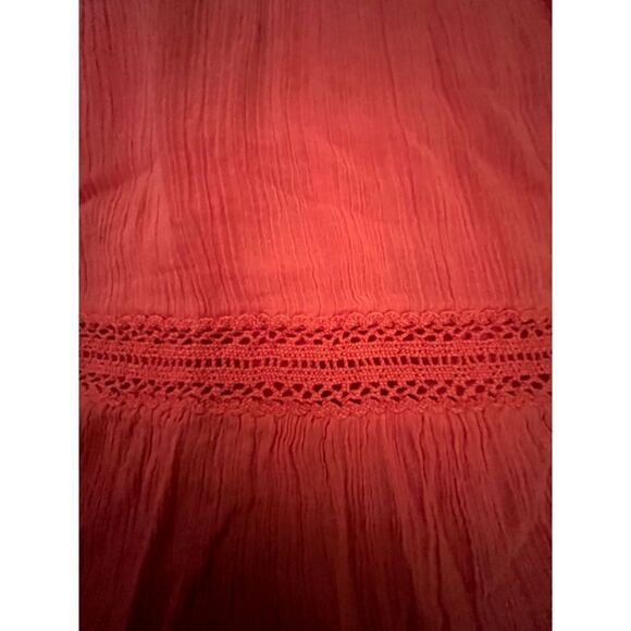 Anthropologie H in Paris Coral Strapless Midi Dress M - Picture 6 of 12